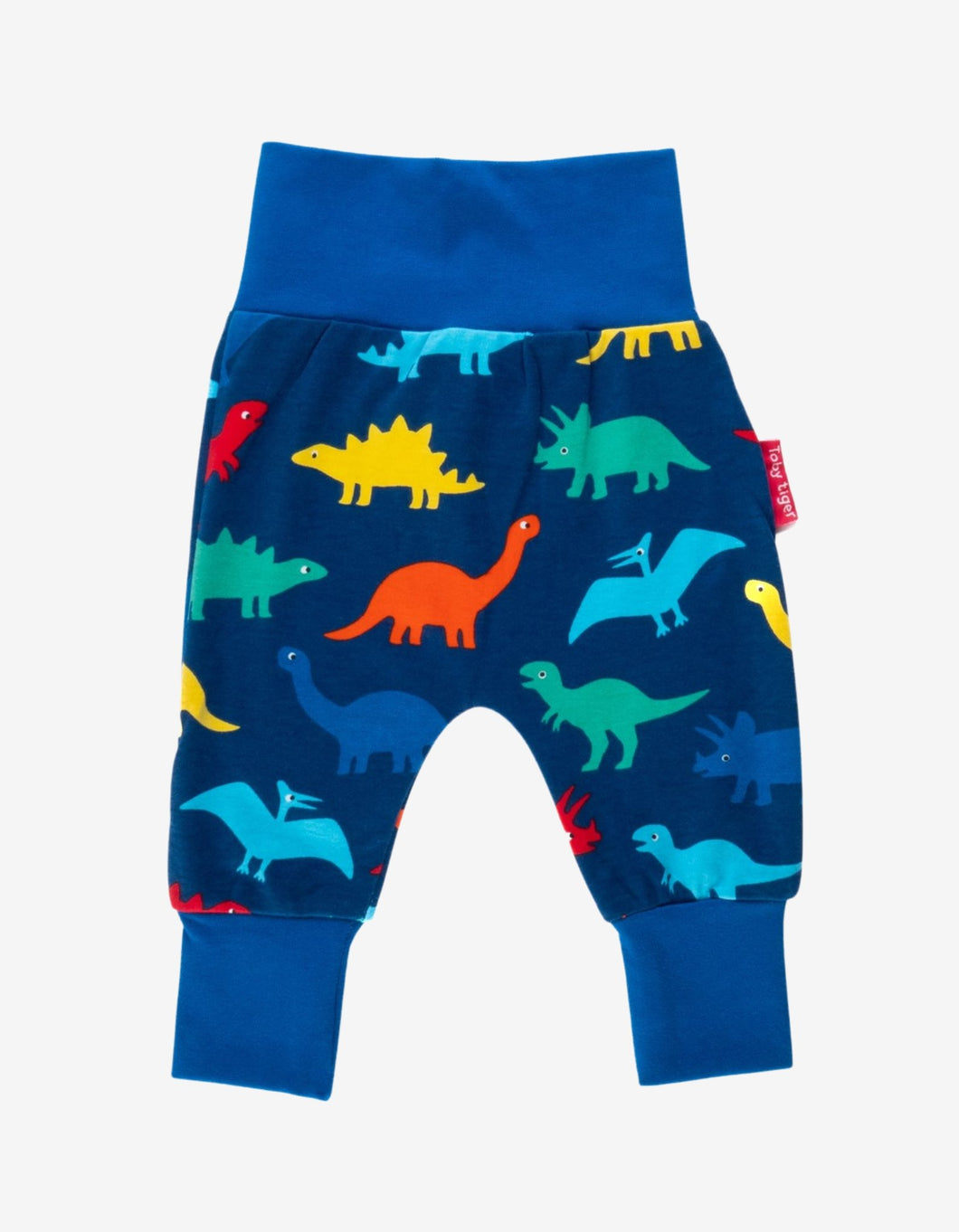 Organic Rainbow Dinosaur Print Yoga Pants - Toby Tiger