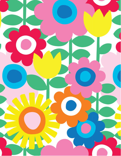 Flower Power Wrapping Paper - Toby Tiger