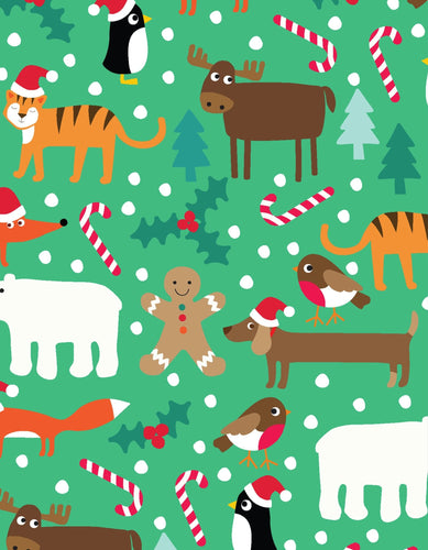 Christmas Character Wrapping Paper - Toby Tiger