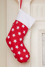 Load image into Gallery viewer, Organic Red Star Christmas Stocking - Toby Tiger
